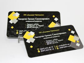 VIP-Визитка из пластика с художественными элементами